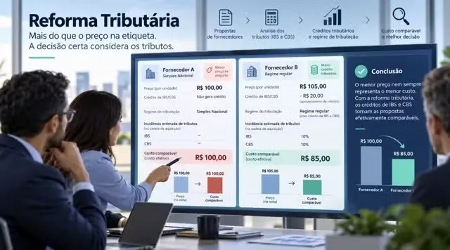 Como a Reforma Tributária altera a avaliação de fornecedores e exige nova leitura de custos nas compras corporativas